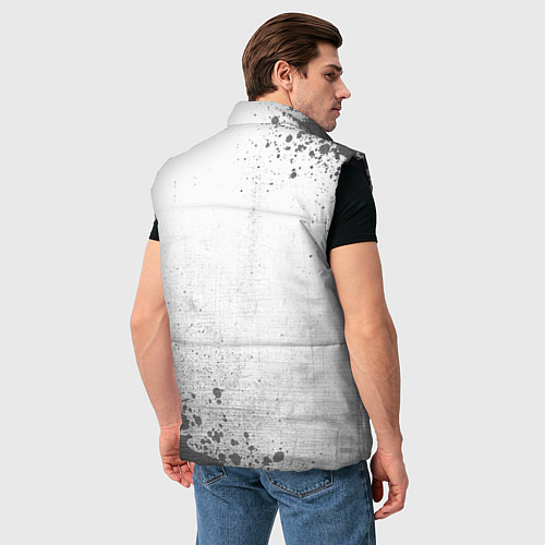 Мужской жилет Bayer 04 - white gradient вертикально / 3D-Черный – фото 4