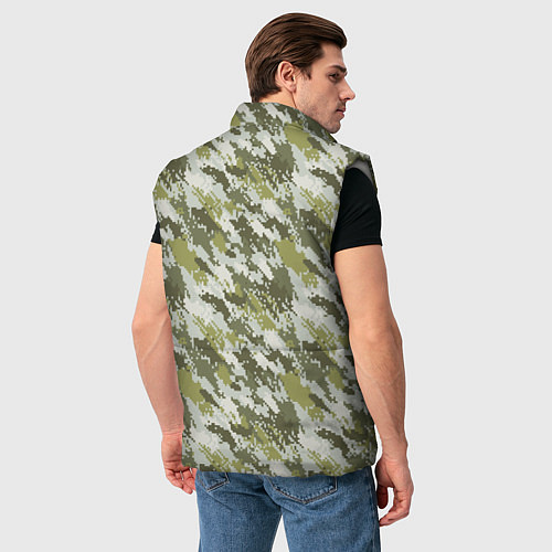 Мужской жилет Пиксельный камуфляж / 3D-Светло-серый – фото 4