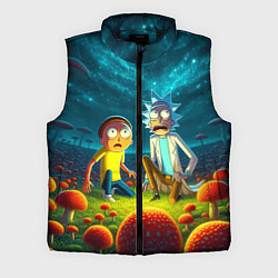 Мужской жилет Rick and Morty on the fly agaric planet, цвет: 3D-черный