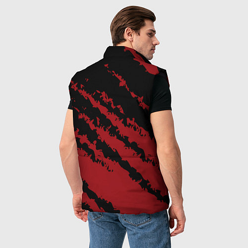 Мужской жилет The color is red and black / 3D-Черный – фото 4