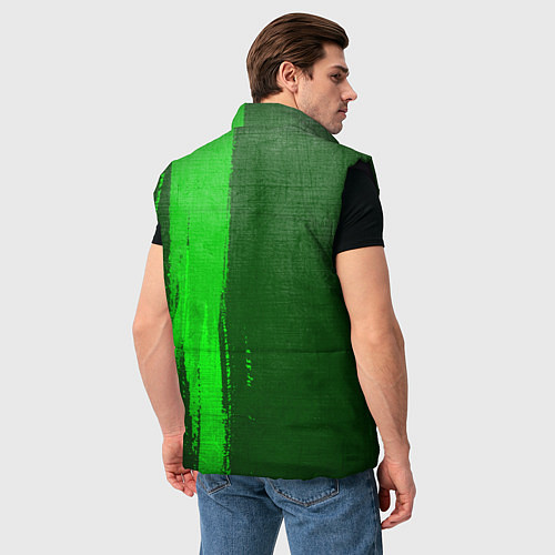 Мужской жилет Saints Row - green gradient по-вертикали / 3D-Черный – фото 4