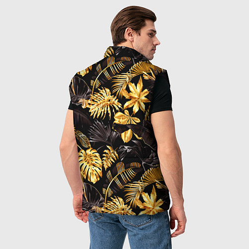 Мужской жилет Золотые тропики / 3D-Черный – фото 4