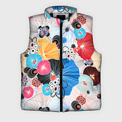 Мужской жилет Цветы - абстрактные узоры, цвет: 3D-черный