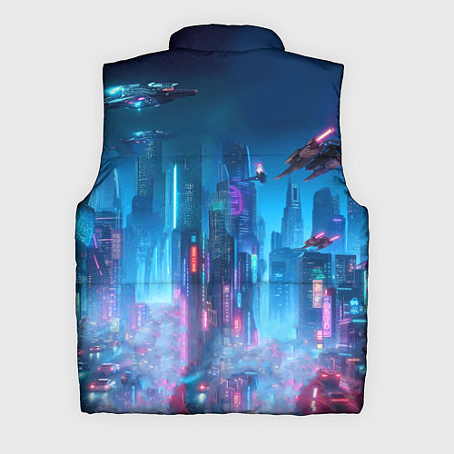 Мужской жилет Mass Effect - neon glow fantastic / 3D-Светло-серый – фото 2