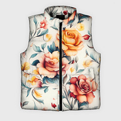 Мужской жилет Паттерн с переплетением цветов, цвет: 3D-черный