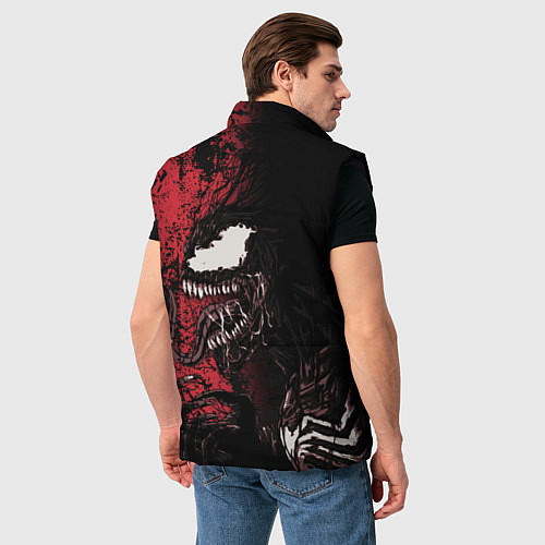 Мужской жилет Веном на красном / 3D-Черный – фото 4