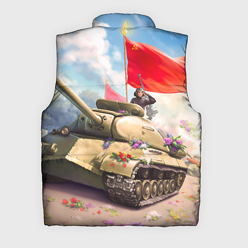 Мужской жилет Русский танк / 3D-Светло-серый – фото 2