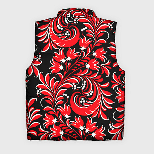 Мужской жилет Хохлома - красная роспись / 3D-Светло-серый – фото 2