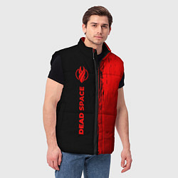 Мужской жилет Dead Space - red gradient по-вертикали, цвет: 3D-черный — фото 2
