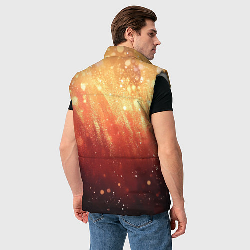 Мужской жилет Желто-красная текстура блестящая / 3D-Светло-серый – фото 4