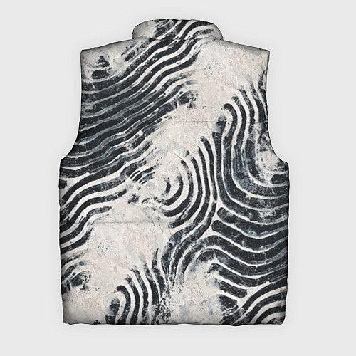 Мужской жилет Текстура гранж - абстрактные линии / 3D-Светло-серый – фото 2