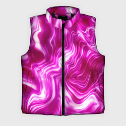 Мужской жилет Завихрения - оттенки розового и белого, цвет: 3D-черный