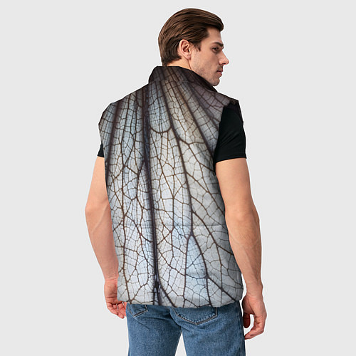 Мужской жилет Прожилки растения / 3D-Черный – фото 4