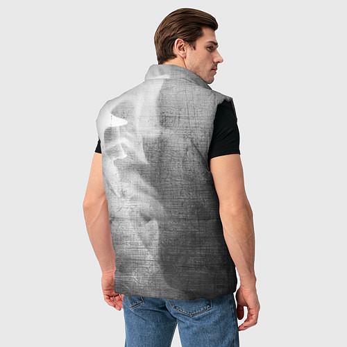 Мужской жилет Daewoo - grey gradient по-вертикали / 3D-Черный – фото 4