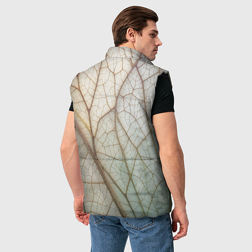 Мужской жилет Прожилки листика / 3D-Черный – фото 4