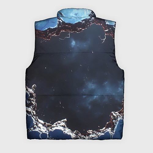 Мужской жилет Объемная дыра в стене текстура / 3D-Светло-серый – фото 2