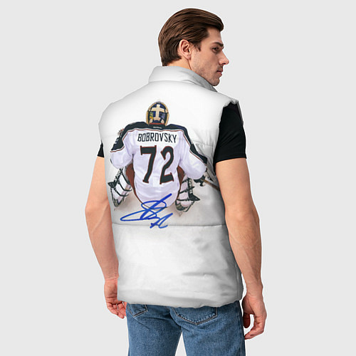 Мужской жилет Columbus blue jackets - Sergey Bobrovsky / 3D-Черный – фото 4