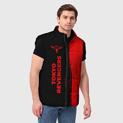Мужской жилет Tokyo Revengers - red gradient по-вертикали, цвет: 3D-черный — фото 2