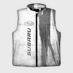 Мужской жилет Subaru - white gradient по-вертикали, цвет: 3D-черный
