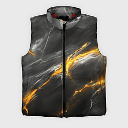 Мужской жилет Серая текстура с золотым разломом