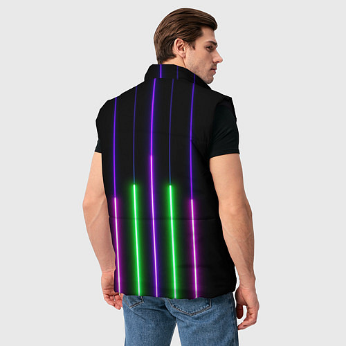 Мужской жилет Color Purple green pink / 3D-Черный – фото 4