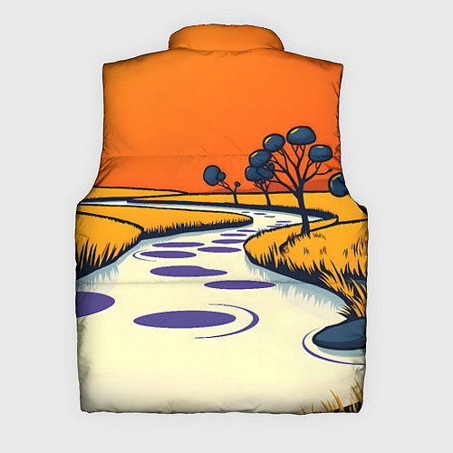 Мужской жилет Арт с фантастическим пейзажем / 3D-Светло-серый – фото 2