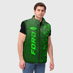 Мужской жилет Ford - green gradient по-вертикали, цвет: 3D-черный — фото 2