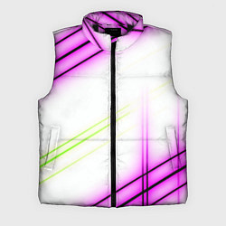Мужской жилет Green white pink line, цвет: 3D-черный