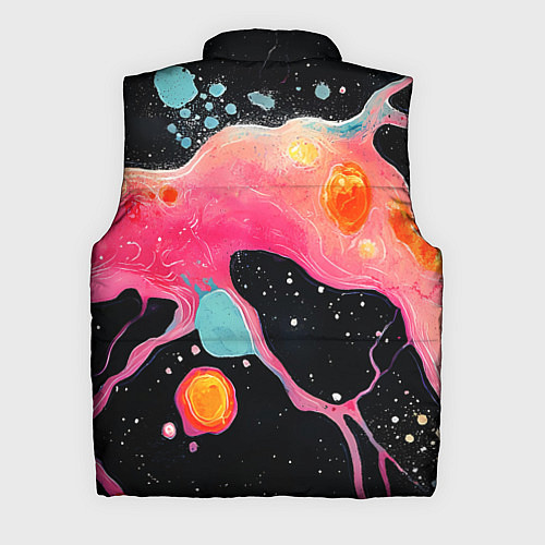 Мужской жилет Розовая текстура в черном / 3D-Светло-серый – фото 2