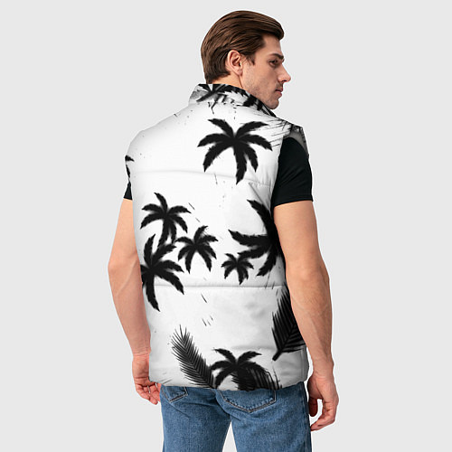 Мужской жилет Monster energy пальмы / 3D-Светло-серый – фото 4