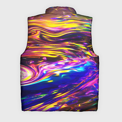 Мужской жилет Неоновые полосы текстура / 3D-Светло-серый – фото 2