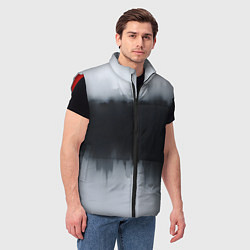 Мужской жилет Разводы черной краски, цвет: 3D-красный — фото 2