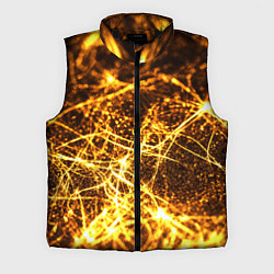 Мужской жилет Текстура золотые нити, цвет: 3D-черный