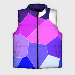 Мужской жилет Сине-розовый крупные фрагменты, цвет: 3D-черный