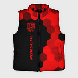 Мужской жилет Porsche - red gradient по-вертикали, цвет: 3D-черный
