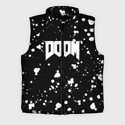 Мужской жилет Doom белые краски всплеск, цвет: 3D-черный