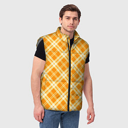 Мужской жилет Жёлтый крупная клетка, цвет: 3D-светло-серый — фото 2