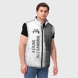 Мужской жилет Asking Alexandria - white gradient по-вертикали, цвет: 3D-черный — фото 2