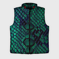 Мужской жилет Бирюзовая змеиная кожа, цвет: 3D-красный