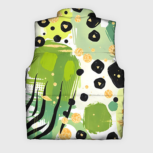 Мужской жилет Зеленый анималистичный паттерн / 3D-Светло-серый – фото 2