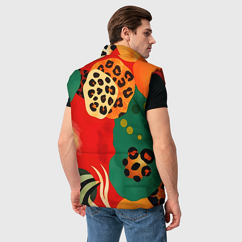 Мужской жилет Анималистичный африканский паттерн / 3D-Красный – фото 4