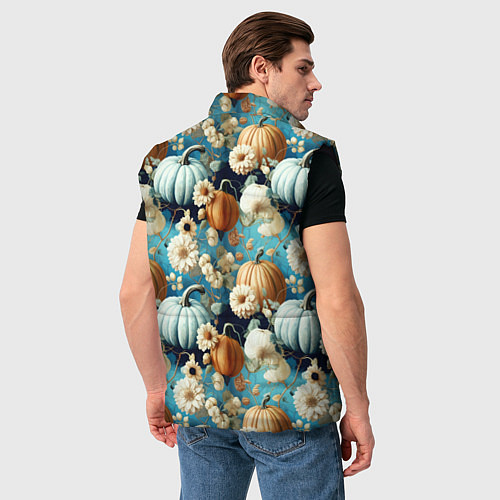 Мужской жилет Маленькие тыковки / 3D-Черный – фото 4