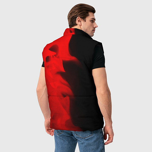 Мужской жилет Portal - red gradient по-вертикали / 3D-Черный – фото 4