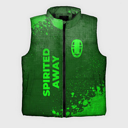 Мужской жилет Spirited Away - green gradient вертикально, цвет: 3D-черный