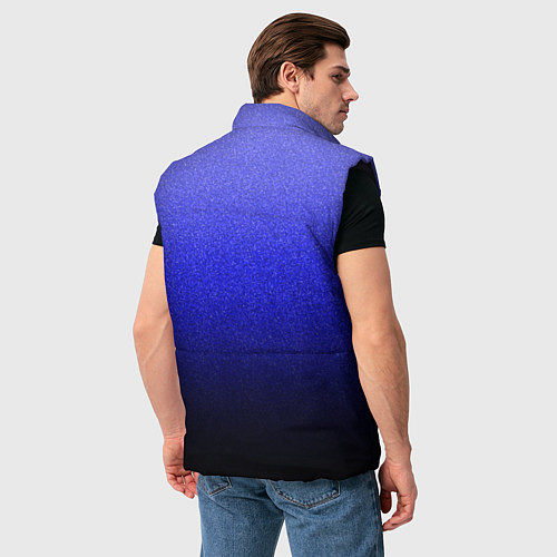 Мужской жилет Градиент индиго из синего в чёрный / 3D-Черный – фото 4