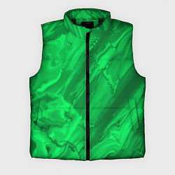 Мужской жилет Зелёный малахитовый абстракция камень, цвет: 3D-черный