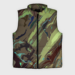 Мужской жилет Абстракция тон хаки, цвет: 3D-черный