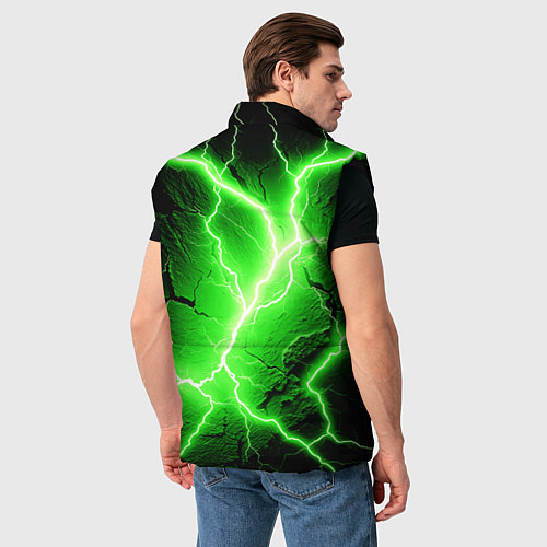 Мужской жилет Color green black / 3D-Черный – фото 4