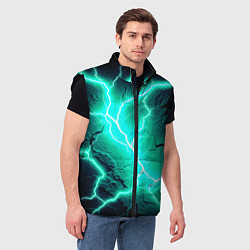 Мужской жилет Color light blue black, цвет: 3D-черный — фото 2