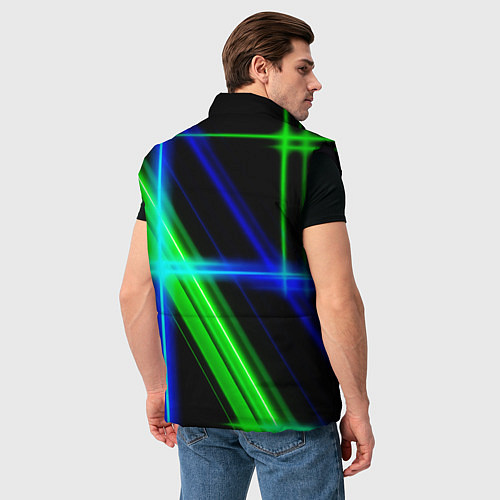 Мужской жилет Color blue black green / 3D-Черный – фото 4
